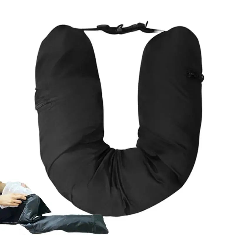 Fillable Travel Pillowcase Organizer Bag Carryable Travel Bag Airplane Cushion Travel Neck Pillow Self-filling Travel