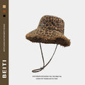 Hat, women's style, American leopard print fisherman hat, face enhancing small basin hat, spicy girl feng shui bucket hat