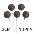 10 Pcs Colour Ball Happy Birthday Cake Topper 3CM Frosted Balls Kids Christmas Party Gift Cake Topper Wedding Dessert Decoration