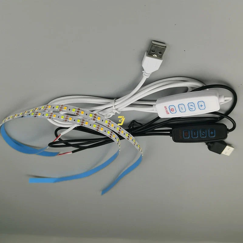 5V USB LED Strip Light | Two-Color Temperature with Electrodeless Dimming