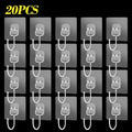 Big Size Hook Self-Adhesive PVC Stainless Steel Transparent Multi-Purpose Wall Holder Door Rack Kitchen Storage Organizer Home