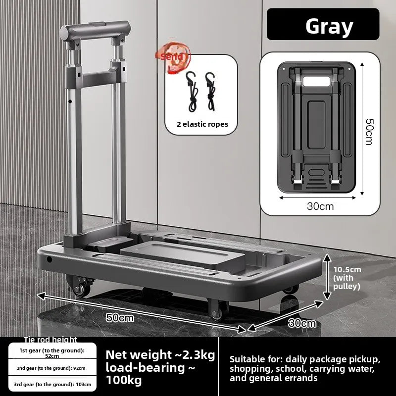 Folding Collapsible Garden Cart Portable Heavy Duty Utility Wagon Shopping Luggage Trolley Hand Truck Home Yard Outdoor Wagon