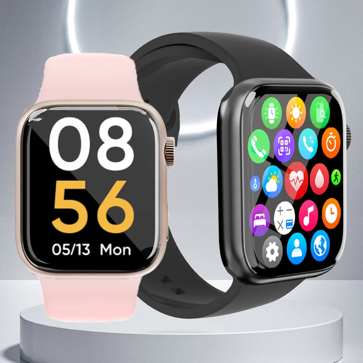 Fashion Sports Smart Watch  Men & Women 1.83in Full Touch Screen Fitness Tracker  Watch