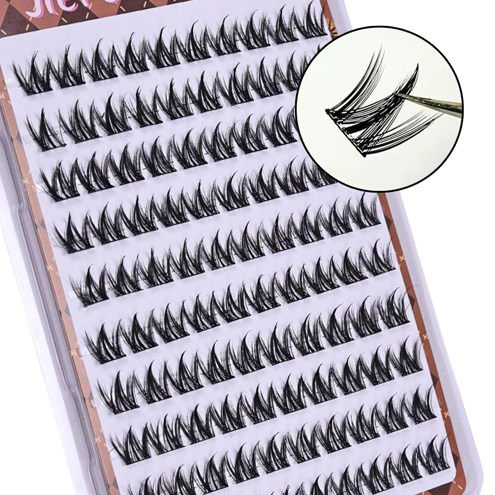 Glue-free Self-adhesive False Eyelashes | Voluminous Fluffy W-shaped Lash Clusters for DIY Manga Eyes