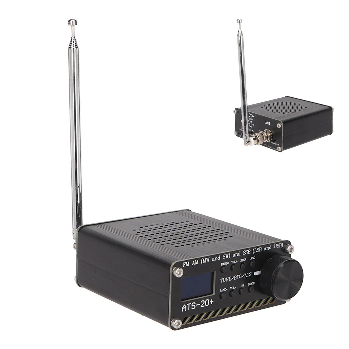 ATS 20+ Radio Receiver Easy To Read Portable World Band Digital Receiver Professional Lightweight for Home for Outdoor Camping