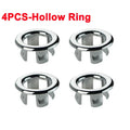 4Pcs Plastic Sink Hole Overflow Cover for Kitchen Bathroom Basin Trim Bath Drain Cap Sink Wash Basin Round Overflow Ring Plug