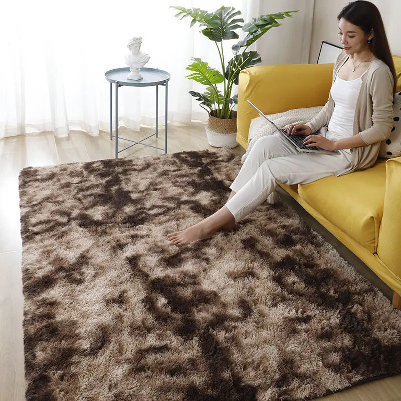 Fluffy  Carpet Living Room Plush Lounge Rug in The Bedroom Floor Mat Soft Velvet Carpets For Children Kids Decoration  ﻿