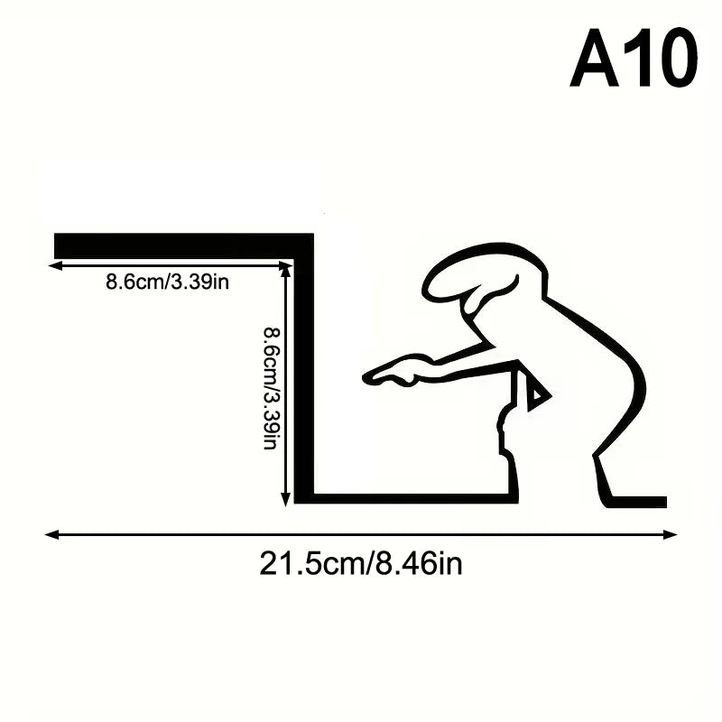 Minimalist La Linea Switch Sticker | Cartoon Power Switch Decal for Home Decor