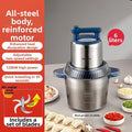 Professional 6L Commercial Meat Grinder, Industrial Grade Stainless Steel, 2-Speed Adjustable 1200W Motor, for Butcher Shop/Rest