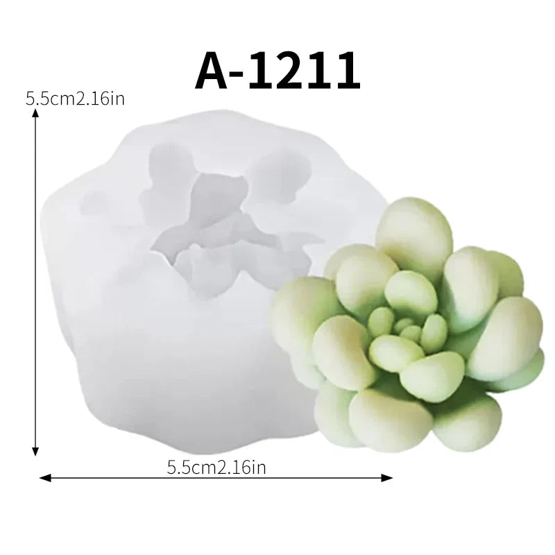 Simulation succulent liquid silicone mold DIY candle fragrance resin drop mold cake creative mold