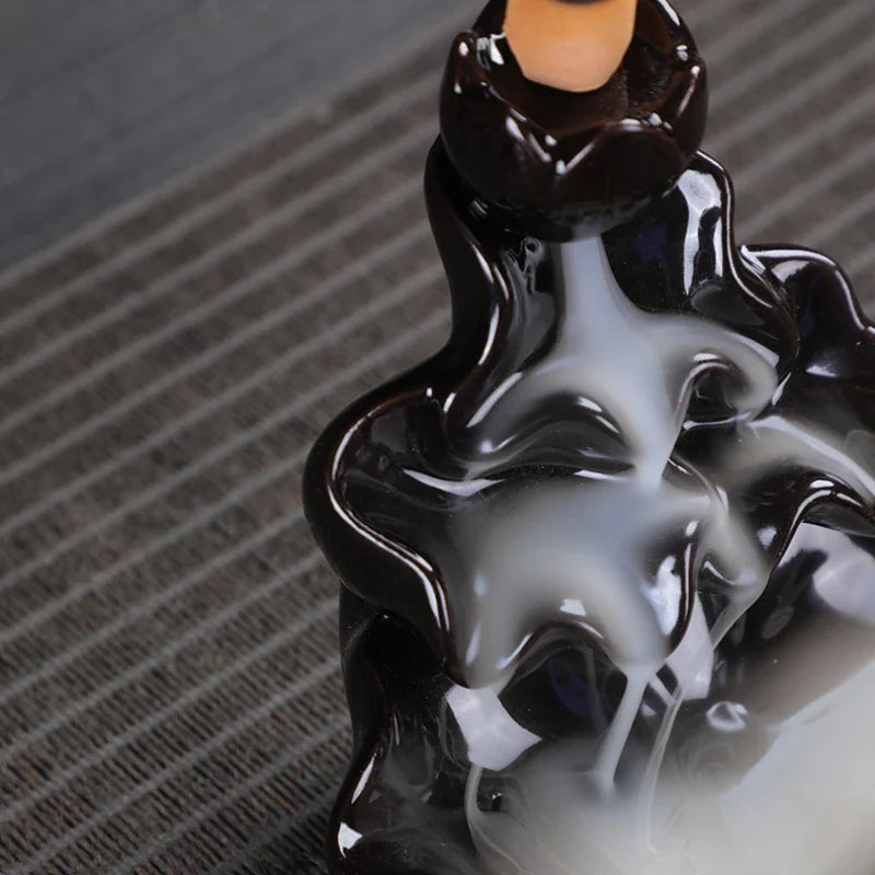 Creative Ceramic Incense Holder for Tea Room & Study, Fragrance-Free Zen Decoration