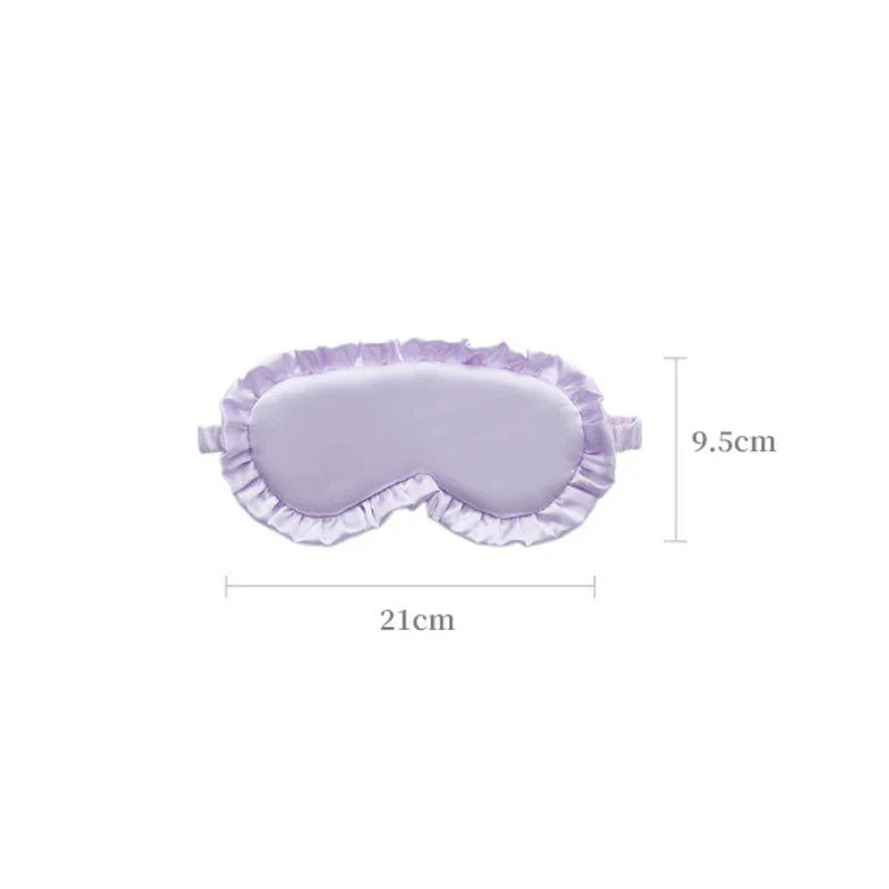 Silk Ruffle Sleep Eye Mask | Light Blocking Sleep Aid for Adults