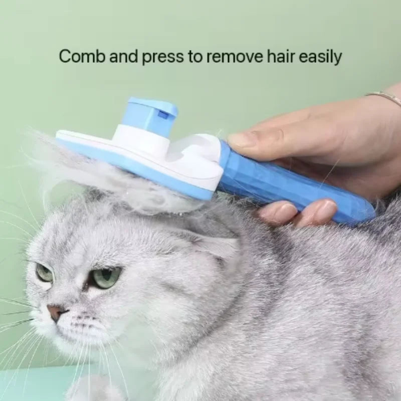 Pet Deshedding Comb | Self Cleaning Needle Brush for Dogs and Cats