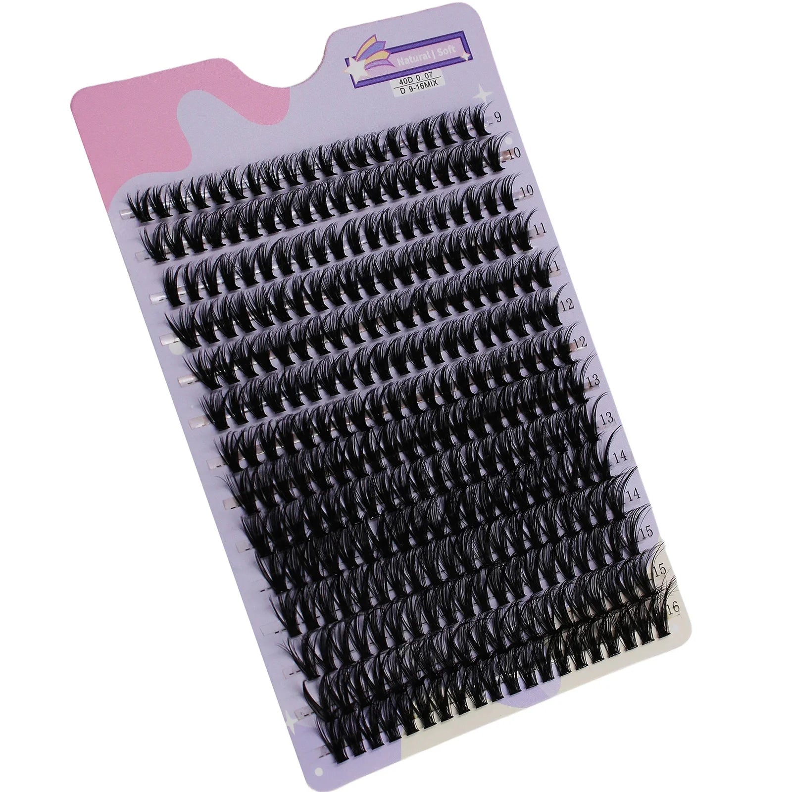 280 Pcs 30D 9-16mm Mixed D Curl Cluster Lashes | DIY Lash Extensions Kit