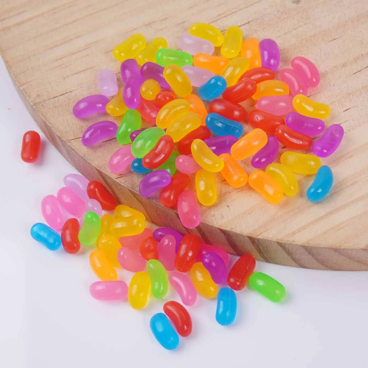 20pcs Mini Candy Fondant Fruit Candy Pop Artificial Candy Beans Miniature Food Play Handmade Simulation Home Decor Decorations