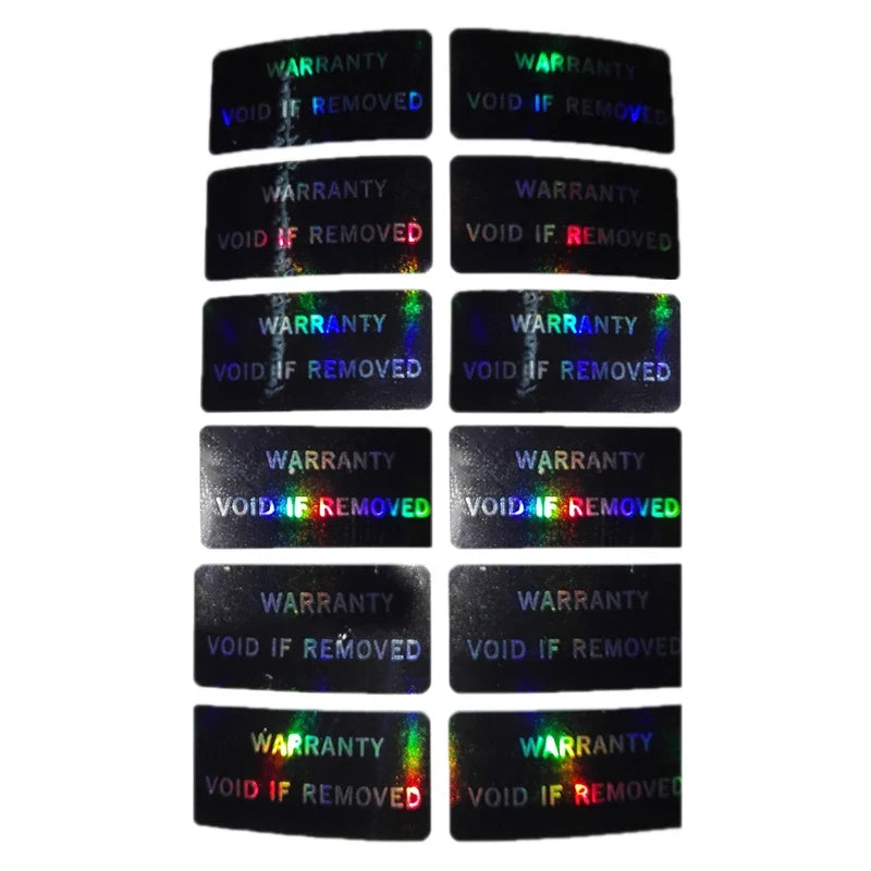 100 Pack Tamper Proof Warranty Stickers | Security Seal Void Labels