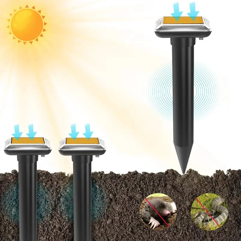 Outdoor solar-powered rat repellent P66 waterproof, suitable for courtyards, gardens, and farms