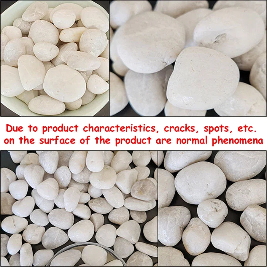 0.66Lb High Polished Natural Pebbles for Fish Tank Aquarium, Plant Vases, Courtyard Garden Landscape & Horticultural Decoration