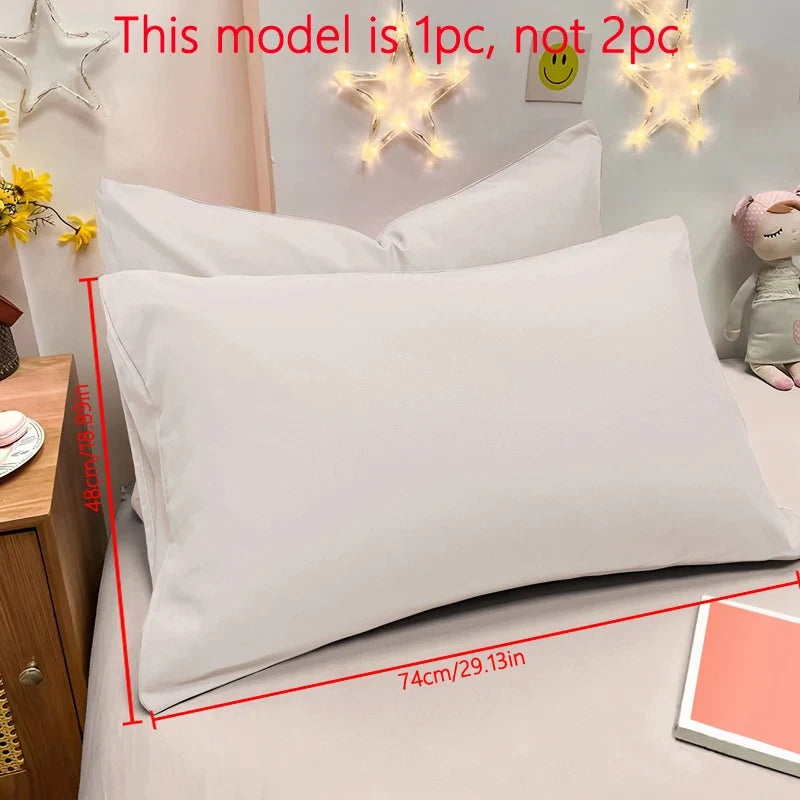 1 Piece Of Matte Solid Color Pillowcase, Bedroom Pocket Sealed Soft Pillowcase, Bedding