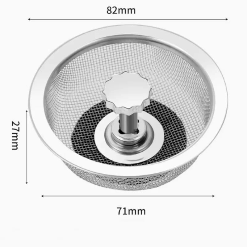 1PCS Kitchen Sink Filter Mesh Sewer Strainers Stainless Steel Bathroom Floor Drains Catcher Waste Drain Hole Filter Screen