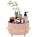 360° Rotating Makeup Organizer - 1pc Plastic Cosmetic Storage with 5 Compartments - Multi-Functional Holder for Brushes