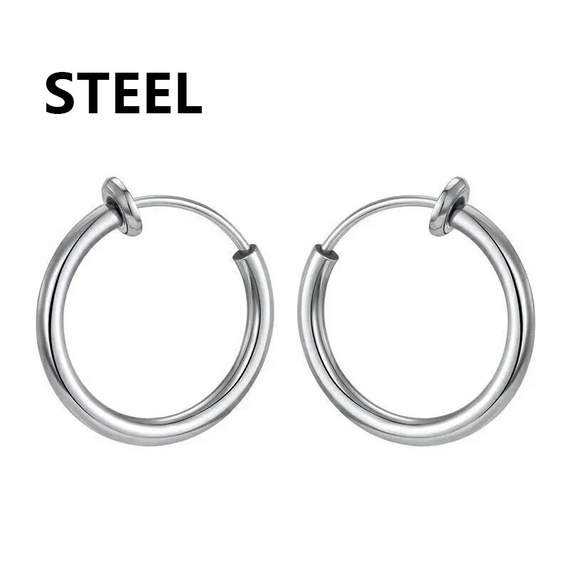 1 Pair Punk Clip On Earrings | No Hole Ear Cuff for Men and Women