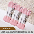 10pcs Stainless Steel Clothespins with No Trace Hook Hangers Clothes Pegs Socks Hanging Clip Home Closet Bed Sheet Holder