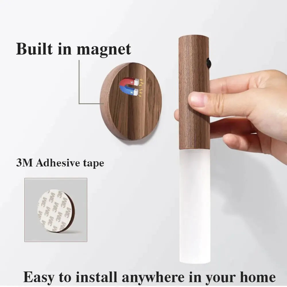 LED Night Light USB Charging Intelligent Human Induction For Bedside Cabinet Home Wardrobe Lighting Motion Sensor Light Led Lamp