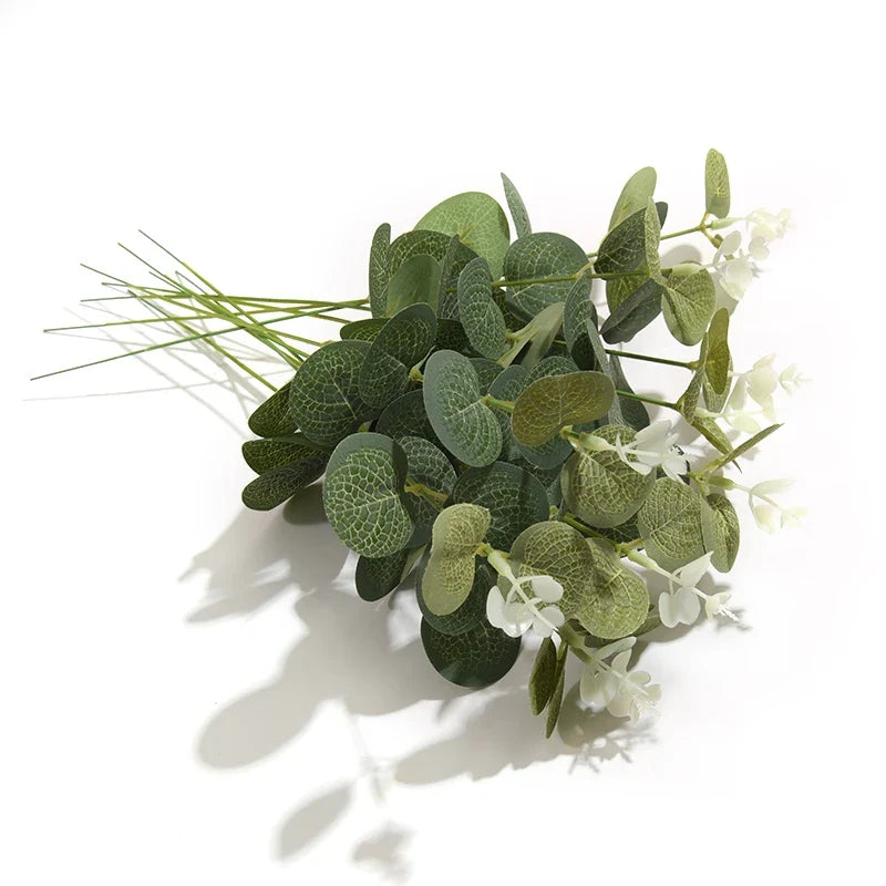 10pcs Artificial Green Turtle Leaf Scattered Tail Leaf Fake Silk Plant For DIY Wedding Birthday Party Home Decor Palm Leave