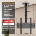 BEISHI TV Ceiling Mount Adjustable Bracket Fits Most LED, LCD Plasma Flat Screen Display 26 to 65 Inch, up to 110 Lbs 30° Tilt