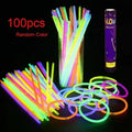 100PCS Glow Stick Christmas Halloween New Year Children's Toys Glow Dance Festival Party Glow Wristbands Glow Bracelet Concert
