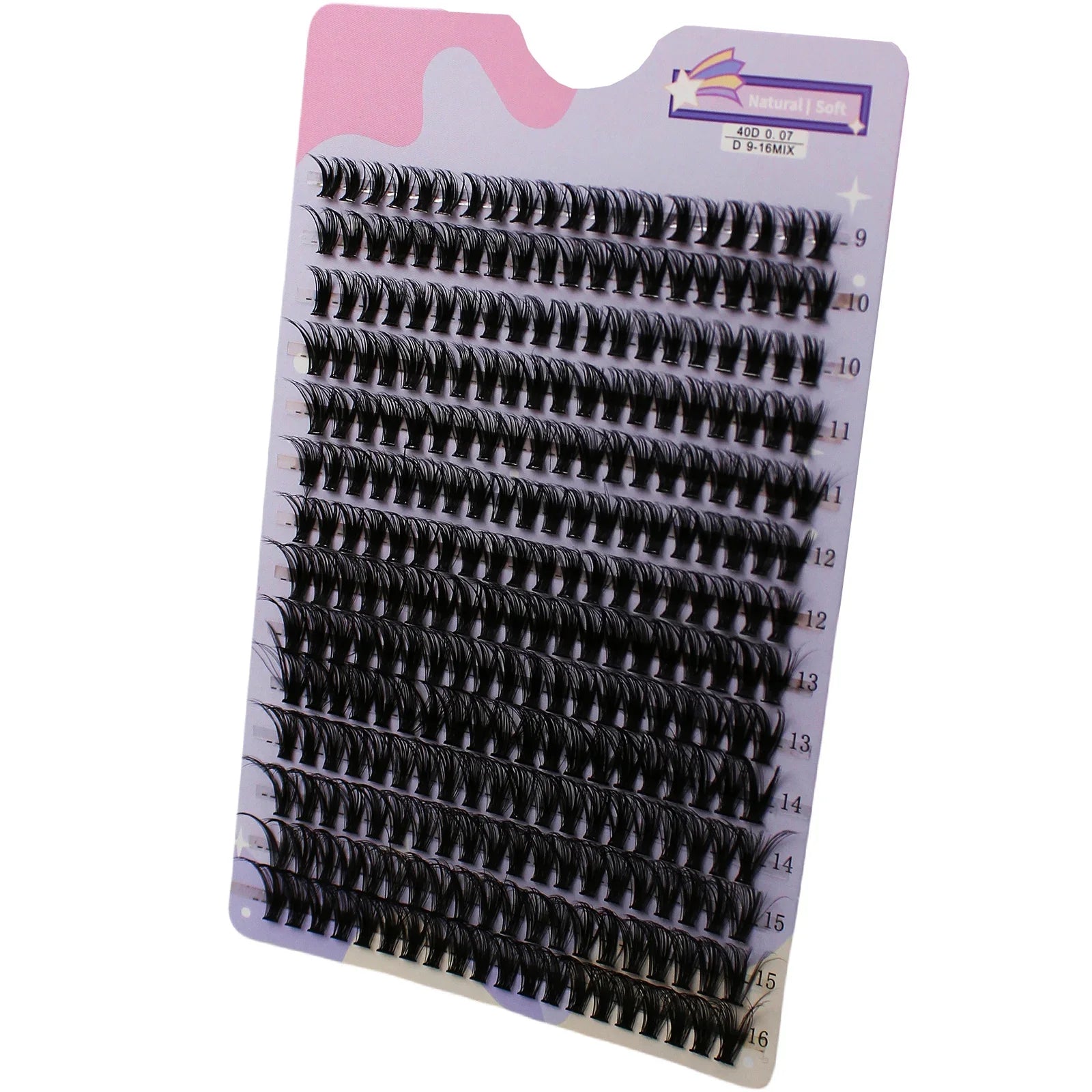 280 Pcs 30D 9-16mm Mixed D Curl Cluster Lashes | DIY Lash Extensions Kit