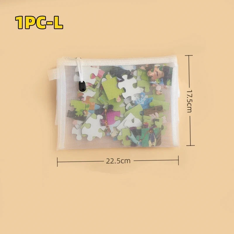 1-30 PCS Mesh Zipper File Bag Waterproof Moisture-proof Zipper Folder Toy Storage Bag Storage Tools Cosmetic Organization Bag