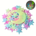 100 Pcs Glow in The Dark Stars and Moon Wall Stickers | 3D Luminous Starry Sky Decor
