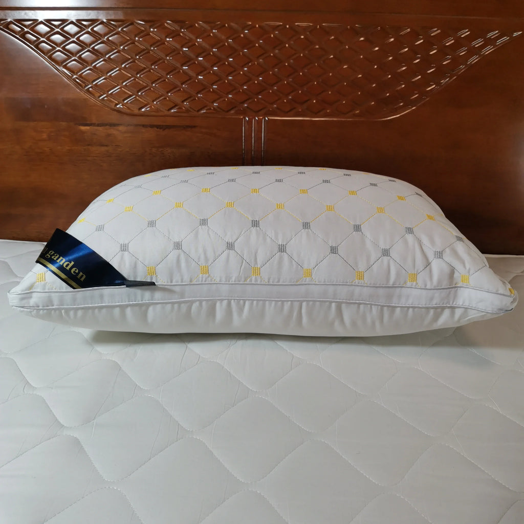 Polyester Pillow Insert for Adults - Hotel & Home Use, Soft White Rectangular Bedding Core, Durable Pillow for Dorm & Household