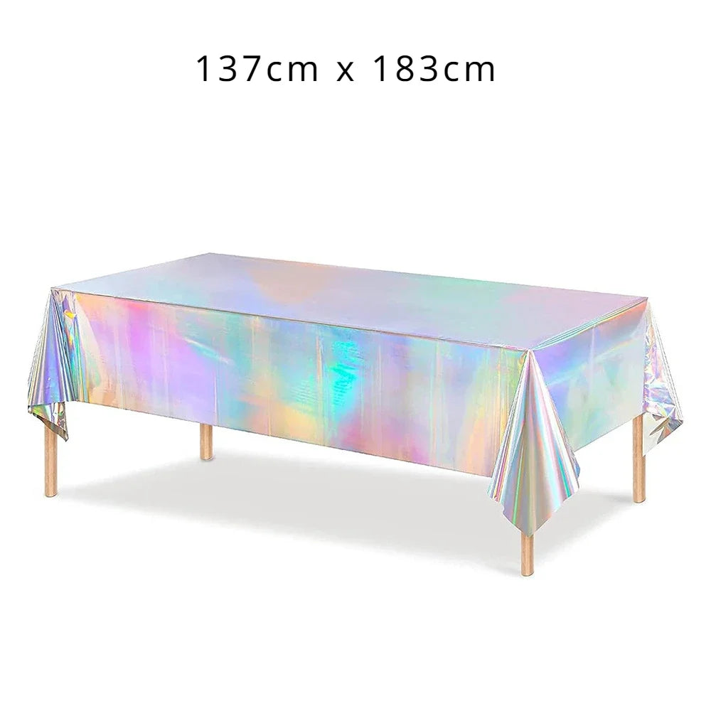 New Laser Tablecloth Scene Decoration Layout Props One-time Plain Laser Tablecloth