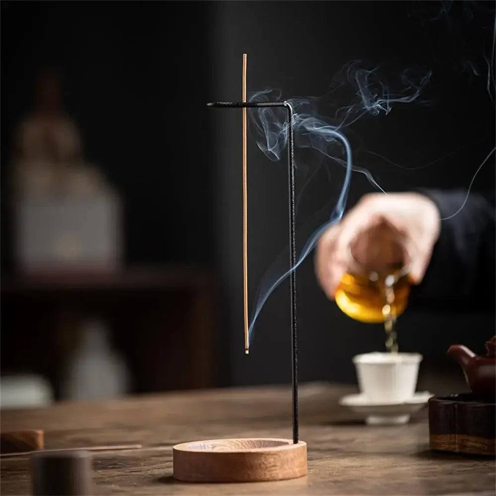 Wooden Upside Down Incense Burner | Anti-Ash Incense Stick Holder
