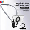 Portable Magnetic Neck Halter Mobile Phone Holder For IPhone 16 15 14 13 For Huawei For Samsung FOR Xiaomi Selfie Stand Bracket