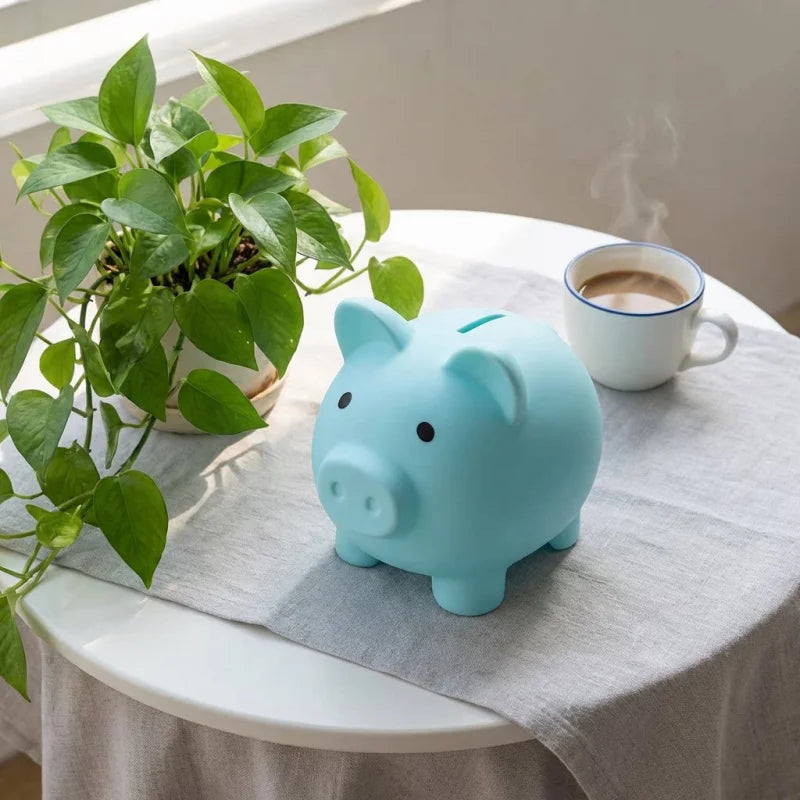 Adorable Piggy Bank Savings Jar Silicone Unbreakable Children's Money Box Boys & Girls Money-Saving Home Decor