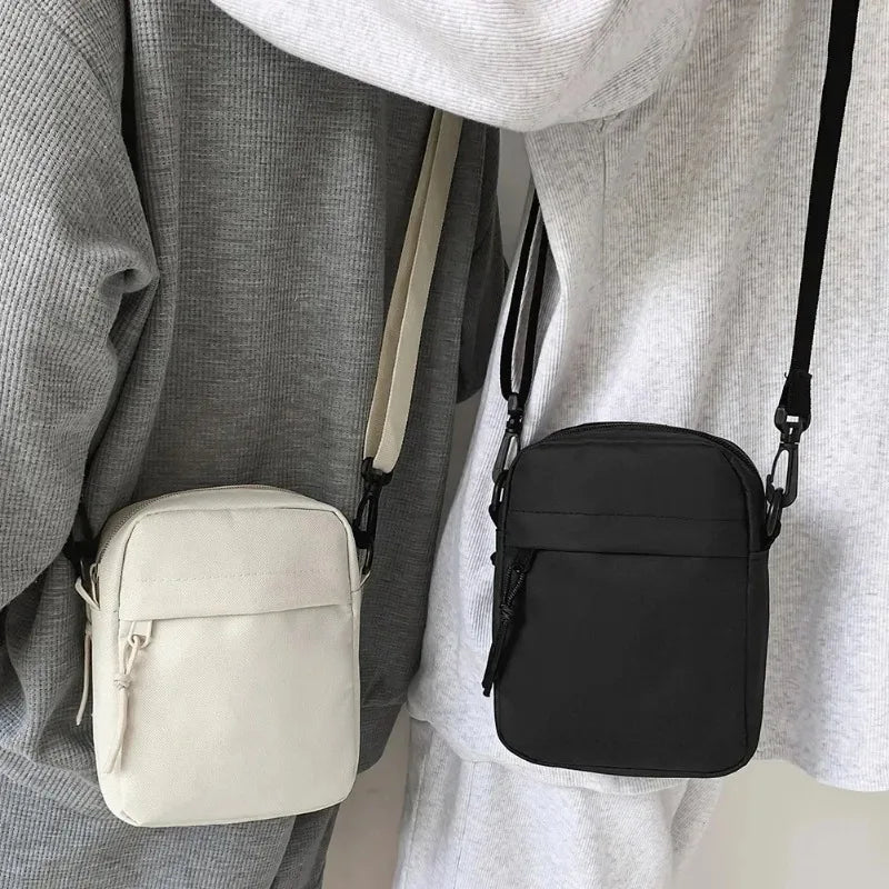 Canvas Women's Crossbody Bag Trend Shoulder Handbag Korean Solid Color Student Phone Bag Simple Shopper Bags Purse