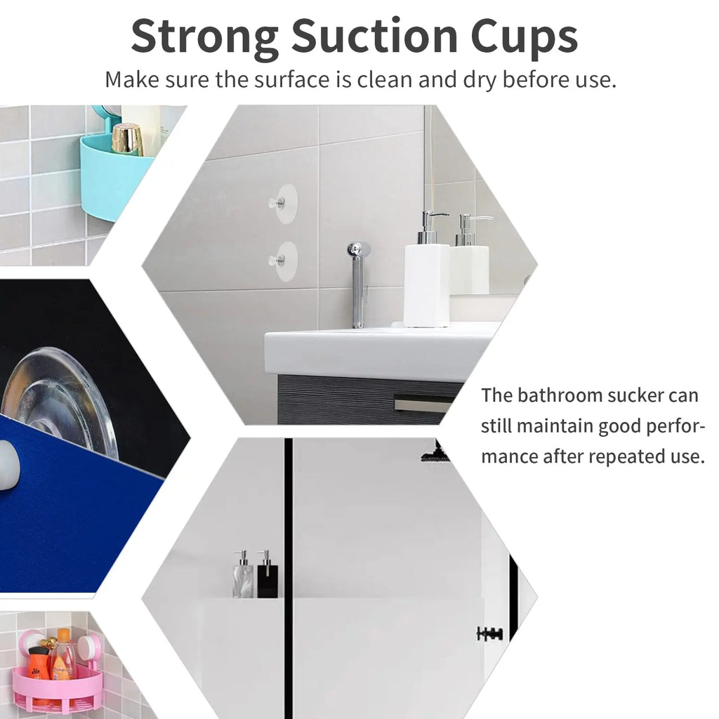 10 Pcs Clear Suction Cups PVC Vacuum Suction Cup Holder Plastic Suction Cups with Screws for Bathroom Kitchens Offices