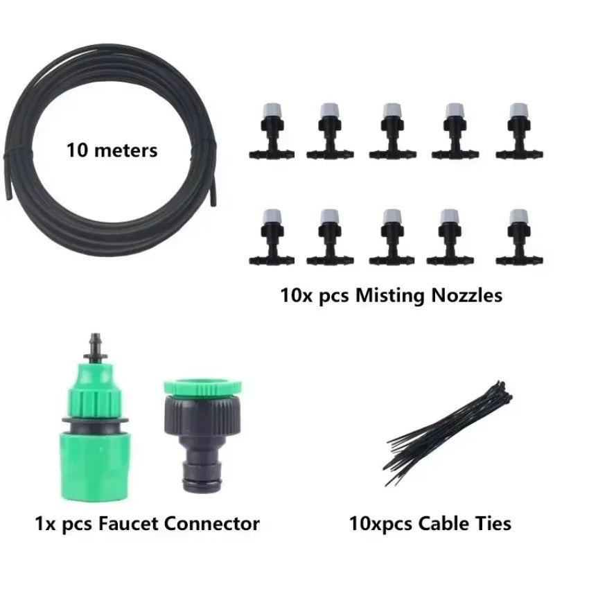 1 Pcs 10m Sprinkler Sprinkler Spray Spray Cooling Nozzle Agriculture Spray System Garden Household Watering Tools New Irrigation