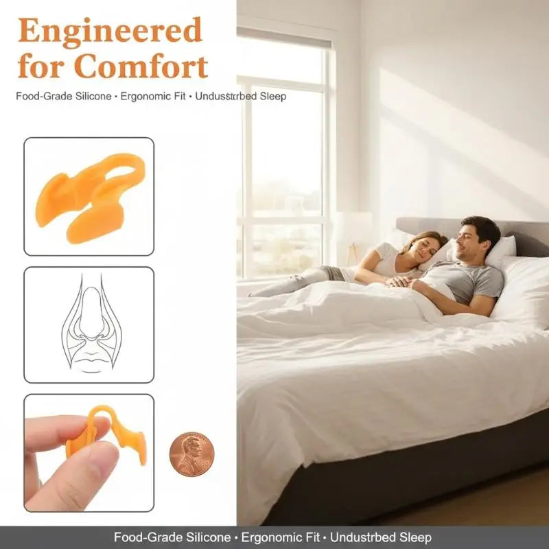 Silicone Anti Snoring Nasal Dilator | Sleep Aid Nose Clip for Better Breathing