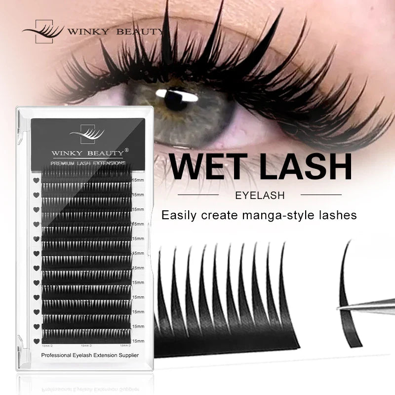 Winky Beauty 07 C/D Wet Eyelash Extension | Manga Wispy Spikes Lashes for Cosplay