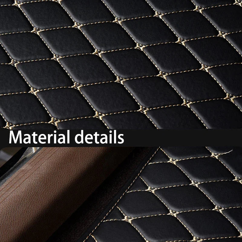 5Pcs Car Floor Mats PU Leather Waterproof Auto Foot Pad Protector pads Fashion Car Carpet Cushion For All Seasons