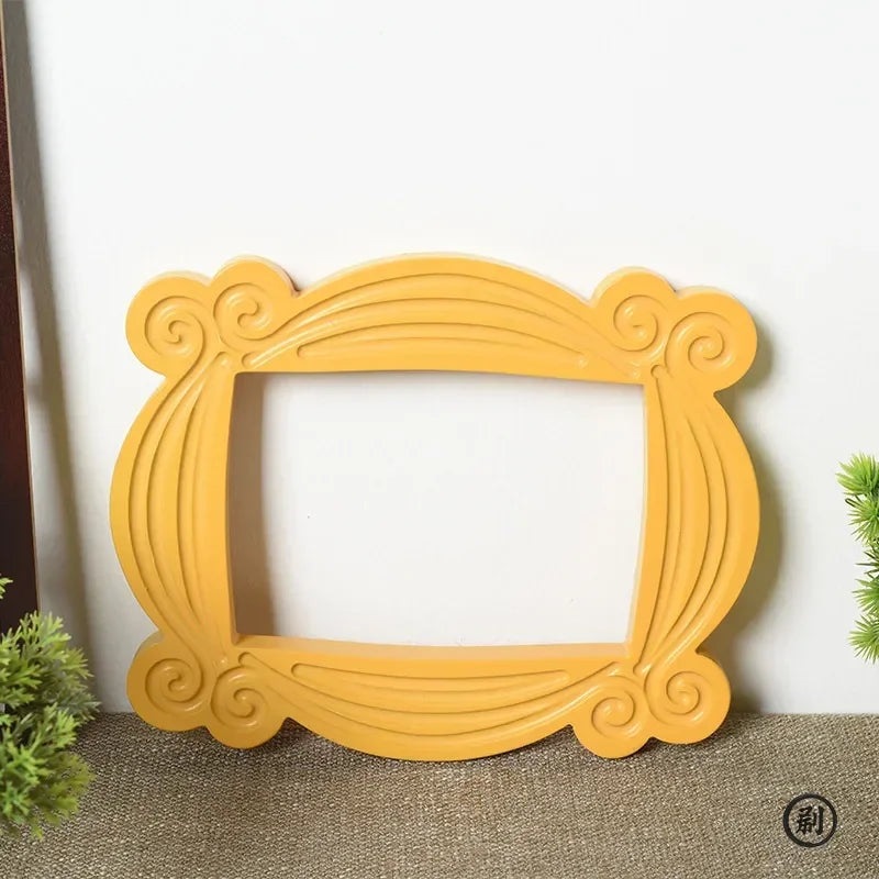 Yellow Door Shape Photo Frame – Handmade Collectible Cartoon Home Decor, Cosplay Prop, Wall Hanging Display