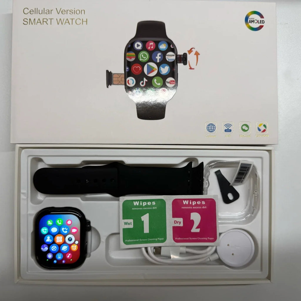 CD99 watch X 5G smartwatch 2.29inch AMOLED 5G LTE smart watch with 180 ° rotary camera GPS WiFi SIM card slot health monitoring