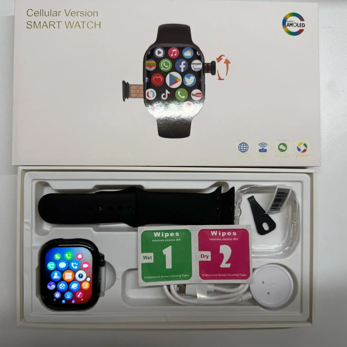 CD99 watch X 5G smartwatch 2.29inch AMOLED 5G LTE smart watch with 180 ° rotary camera GPS WiFi SIM card slot health monitoring
