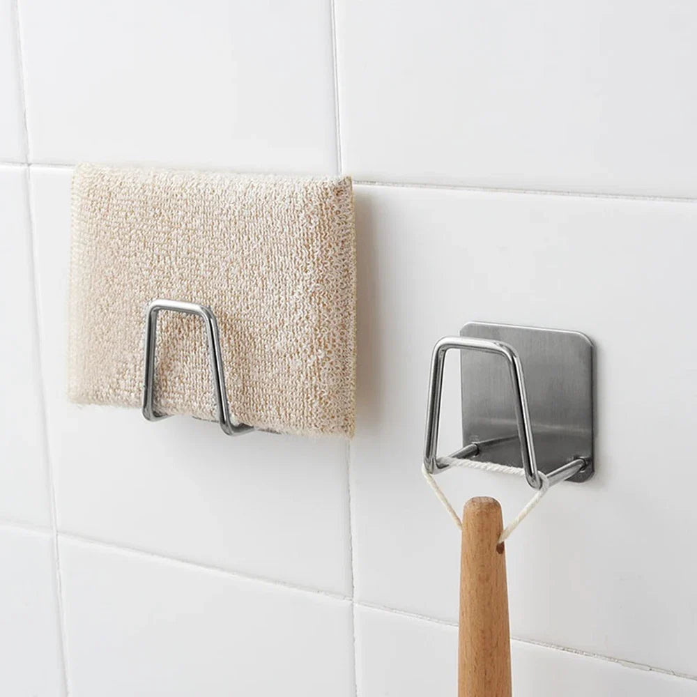 1-2PCS Stainless Steel Sponge Drain Rack Kitchen Sink Cloth Steel Wire Ball Sink Cover Storage Organizer 304 Material