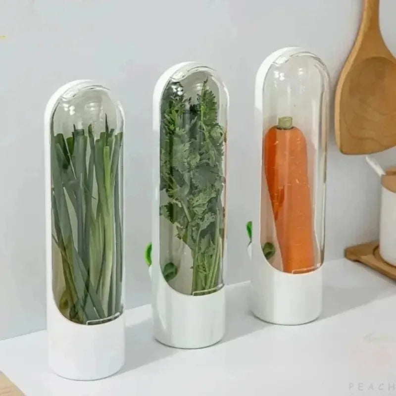 Vanilla Dust-proof Vegetable Fresh-keeping Box Anti-pressure Eco-Friendly Fresh-Keeping Device Creative Kitchen Storage Solution